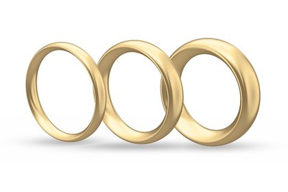 Oval wedding bands in slim, medium and wide