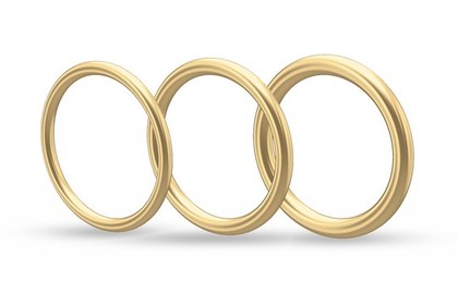 Round wedding bands in slim, medium and wide